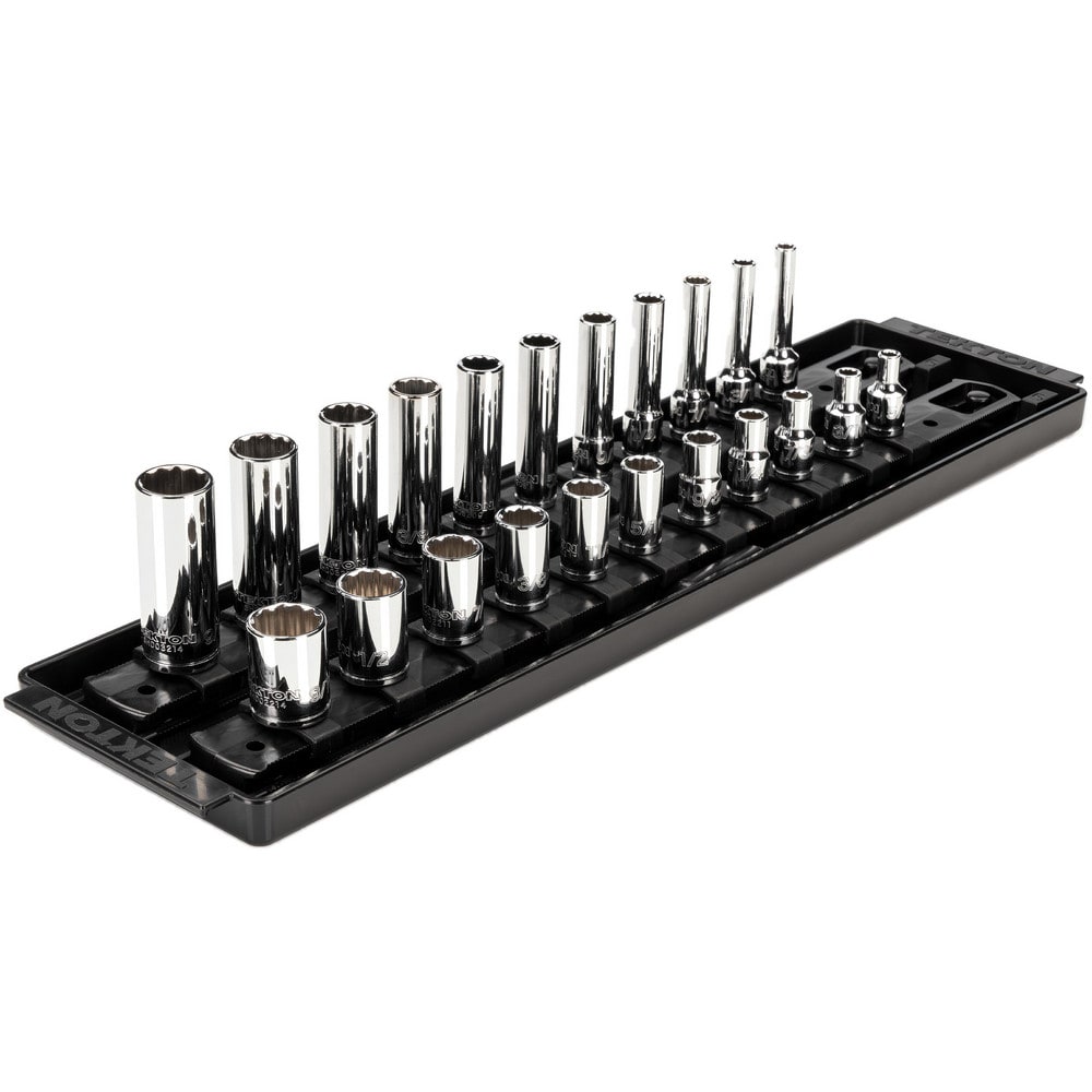 Deep Standard Socket Set Socket Set: 22 Pc, 0.15625 to 0.5625" Socket