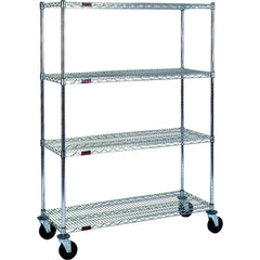 Wire Shelving; Shelving Type: Mobile Wire Shelving; Shelf Type: Adjustable; Adjustment Type: Split Sleeve; Shelf Capacity: 800; Mobility: Mobile; Depth (Inch): 24; Height (Inch): 74; Width (Inch): 48; Wire Shelving Material: Steel