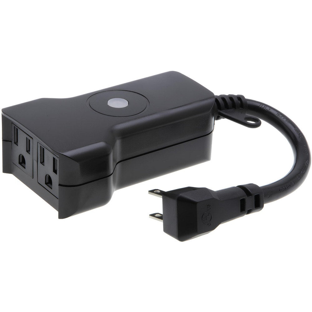 Electrical Outlet Adapters; Adapter Type: Grounding Adapter; Amperage: 15.0000; Voltage: 120.00; Adapter Color: Black; Cord Length: 7