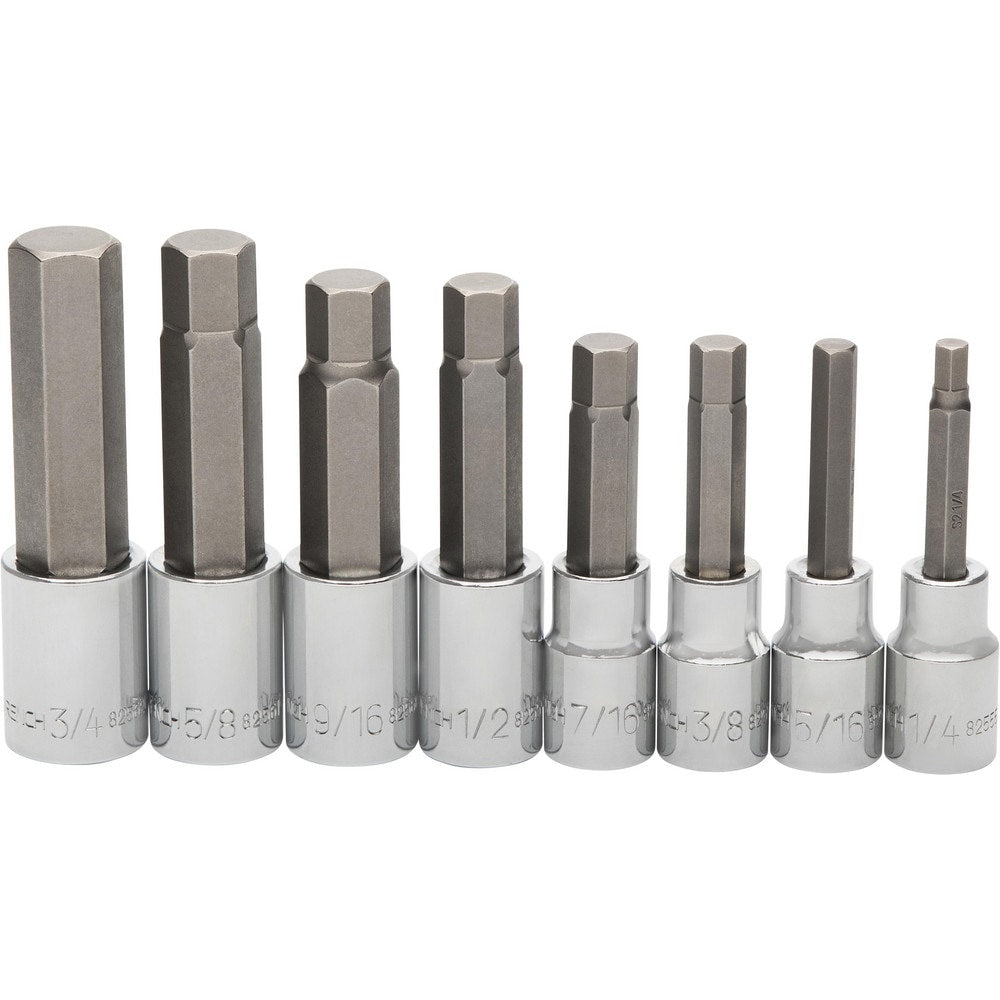 Socket Sets; Set Type: Socket Set; Measurement Type: SAE; Drive Size: 1/2; Minimum Size (Inch): 1/4