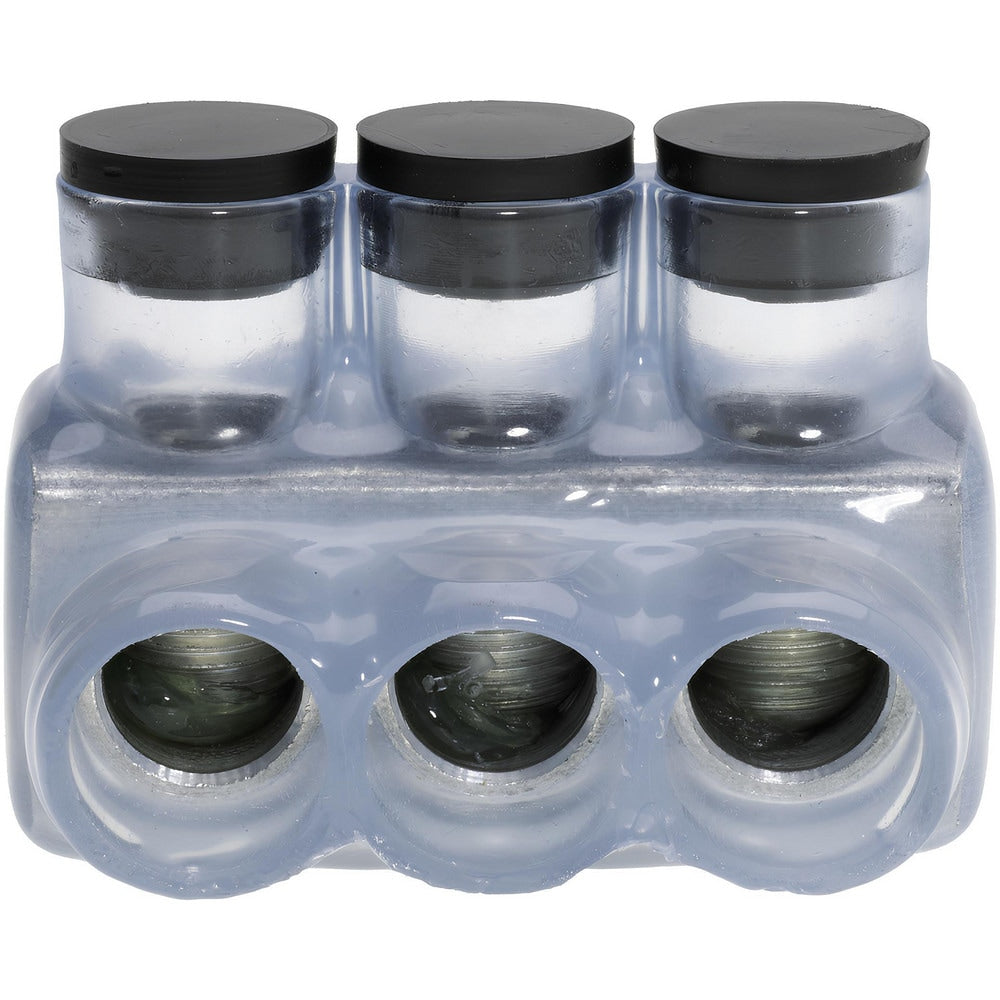 Push In Wire Connectors; Connector Type: Tap; Compatible Wire Size (AWG): 000, 6 AWG; Number Of Ports: 3; Overall Length: 2.55; Connector Color: Clear; Overall Width: 2; Overall Length (mm): 2.55; Overall Height: 1.8