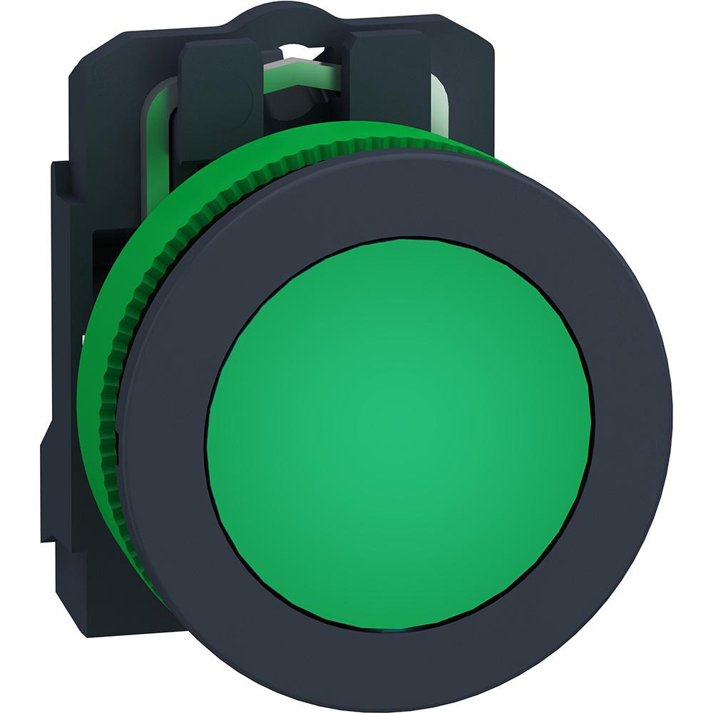 Pilot & Indicator Lights; Pilot Light Type: Press-to-Push Pilot Light; Lamp Type: LED; Light Color: Green; Voltage: 24.00 V; Overall Diameter: 1.180; Electrical Connection Type: Screw Clamp; Panel Cut-out Diameter: 30 mm