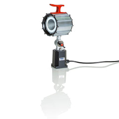 High intensity LED machine work lamp, swiveling, short arm, adjustable head, Rated IP65