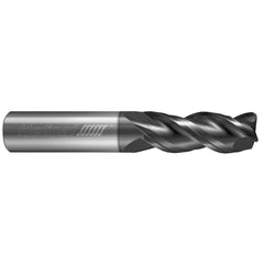 Corner Radius End Mill: 3/4" Dia, 2-1/4" LOC, 0.0600" Radius, 3 Flute, Solid Carbide