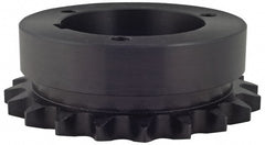 Bushed Roller Chain Sprocket: 18 Teeth, 5/8" Pitch, 1-1/2" Bore Dia