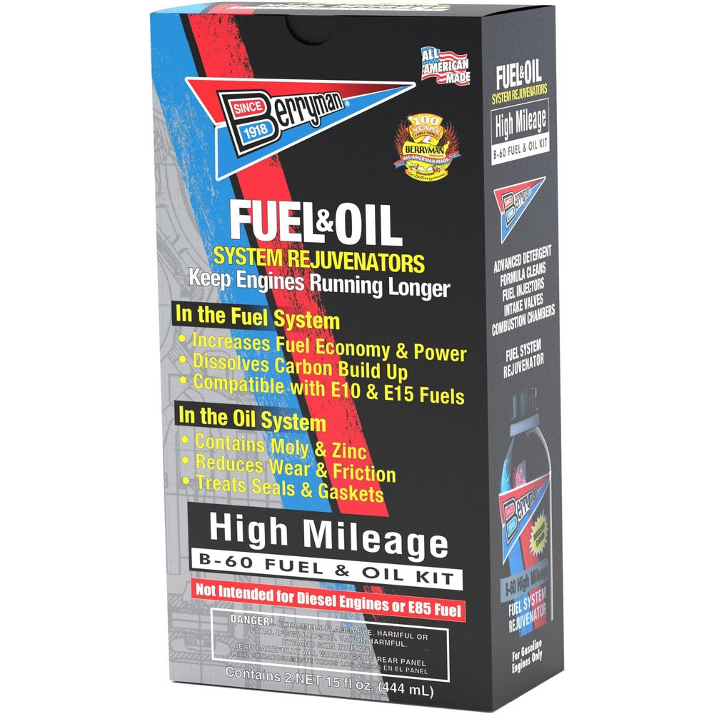 Automotive Fuel System & Restoration Kits; Type: High Mileage B-60 Fuel & Oil Rejuvenators Kit; Contents: (2) 15 oz Pour Can; Number Of Pieces: 2; Container Type: Can