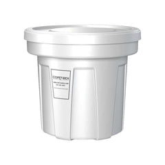 Trash Cans & Recycling Containers; Product Type: Trash Can; Type: Cortech Cobra Trash Can; Container Capacity: 22 Gallons; Container Shape: Round; Lid Type: No Lid; Container Material: Polyethylene; Color: White; Material: Plastic