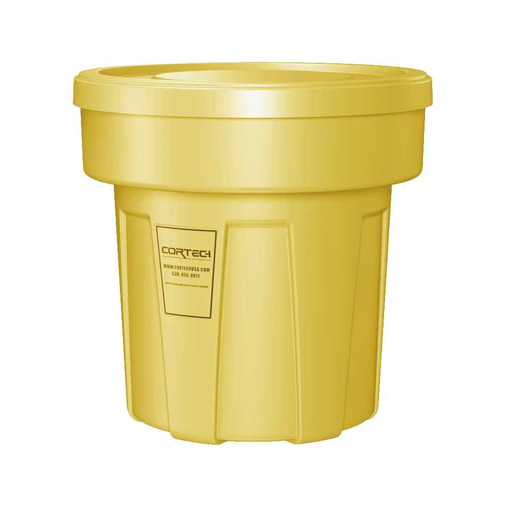 Trash Cans & Recycling Containers; Product Type: Trash Can; Type: Cortech Cobra Trash Can; Container Capacity: 25 Gallons; Container Shape: Round; Lid Type: No Lid; Container Material: Polyethylene; Color: Yellow; Material: Plastic