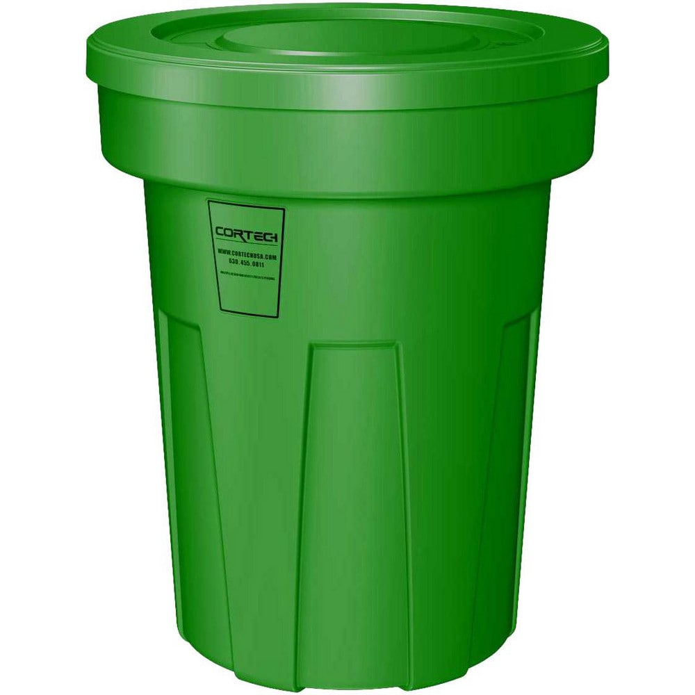 Trash Cans & Recycling Containers; Product Type: Trash Can; Type: Cortech Cobra Trash Can; Container Capacity: 45 Gallons; Container Shape: Round; Lid Type: No Lid; Container Material: Polyethylene; Color: Green; Material: Plastic