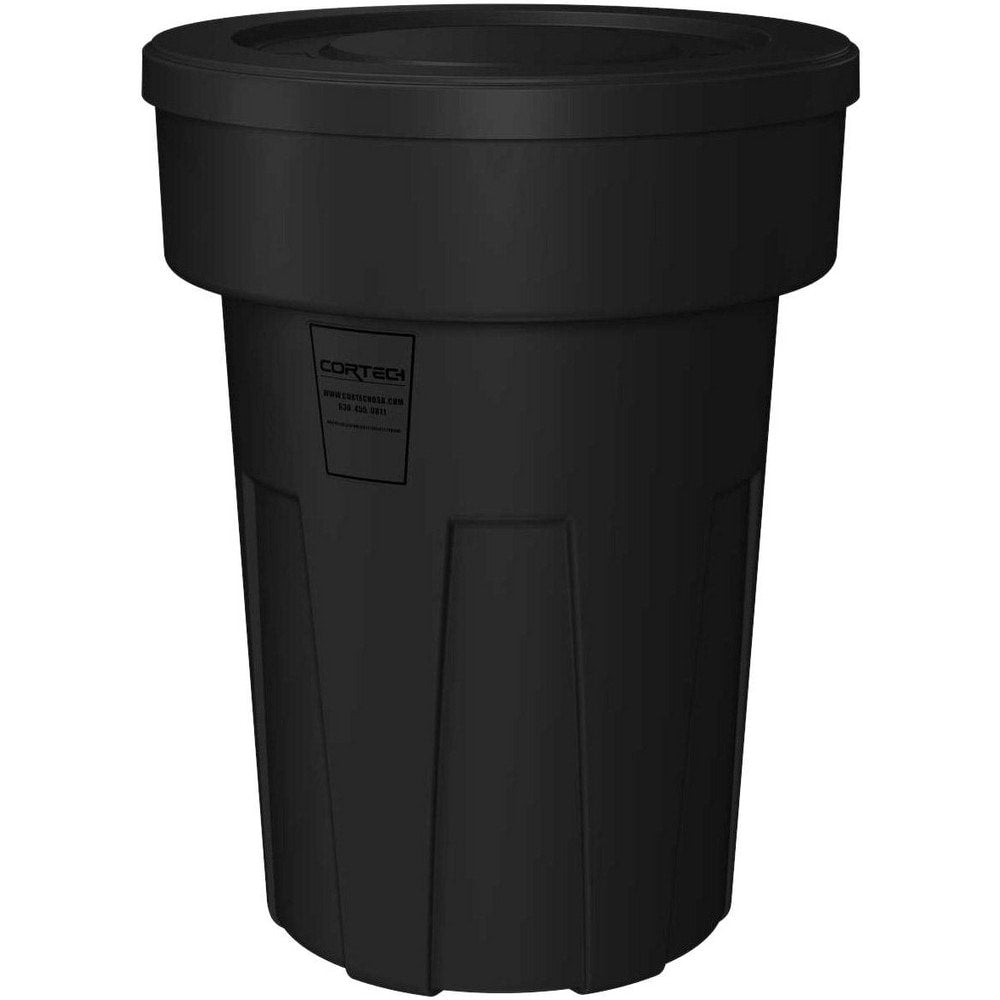 Trash Cans & Recycling Containers; Product Type: Trash Can; Type: Cortech Cobra Trash Can; Container Capacity: 50 Gallons; Container Shape: Round; Lid Type: No Lid; Container Material: Polyethylene; Color: Black; Material: Plastic