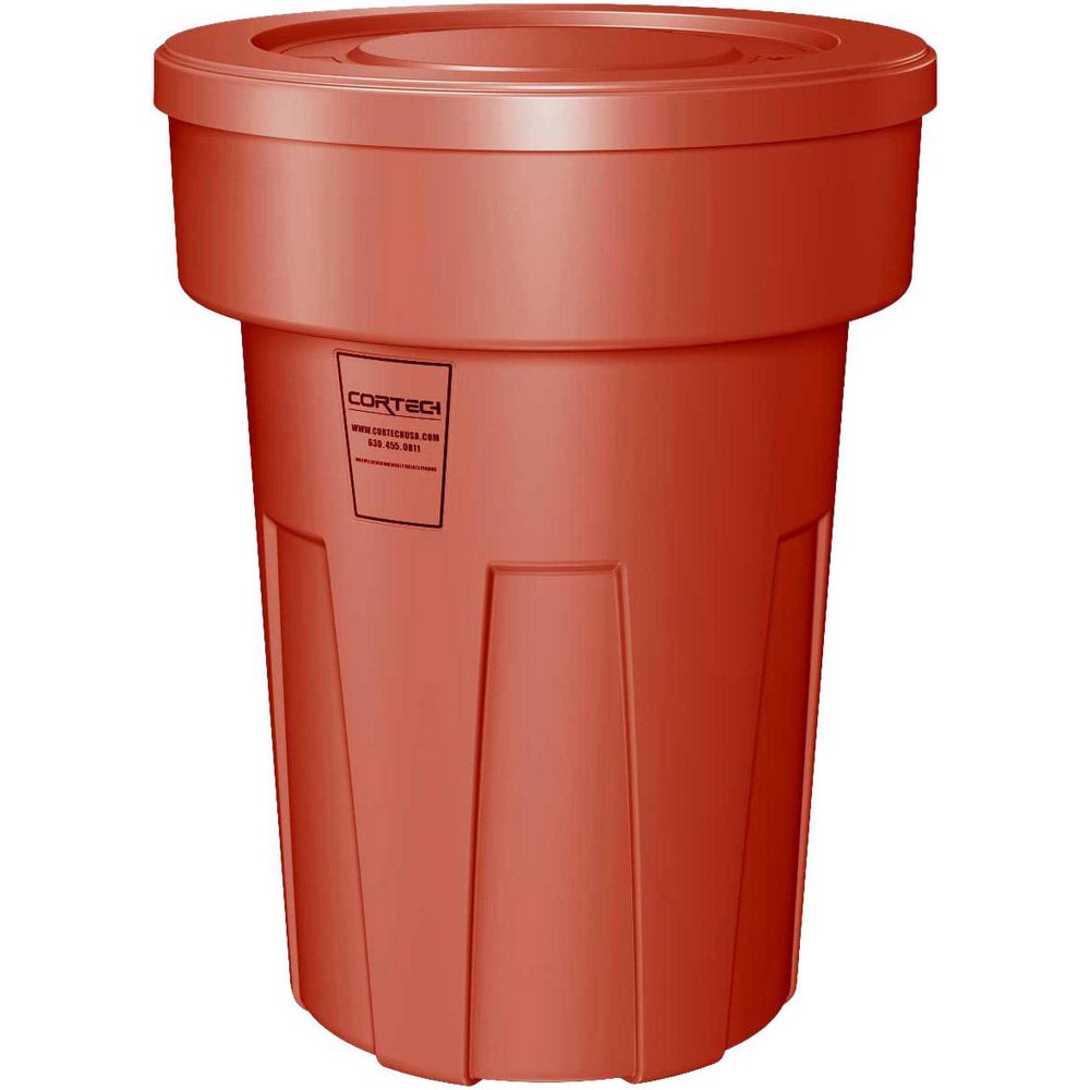 Trash Cans & Recycling Containers; Product Type: Trash Can; Type: Cortech Cobra Trash Can; Container Capacity: 50 Gallons; Container Shape: Round; Lid Type: No Lid; Container Material: Polyethylene; Color: Red; Material: Plastic