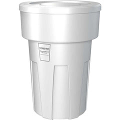 Trash Cans & Recycling Containers; Product Type: Trash Can; Type: Cortech Cobra Trash Can; Container Capacity: 55 Gallons; Container Shape: Round; Lid Type: No Lid; Container Material: Polyethylene; Color: White; Material: Plastic