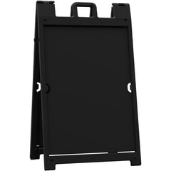 Sign Holders & Frames; Product Type: Sign Frame; Sign Height Compatibility: 36 in; Sign Width Compatibility: 24 in; Sign Holder Height: 45 in; Sign Holder Width: 25; Signs Held: 1; Material: Plastic; Color: Black