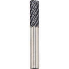 Corner Radius End Mill: 16.00 mm Dia, 40.00 mm LOC, 0.50 mm Radius, 7 Flute, Solid Carbide