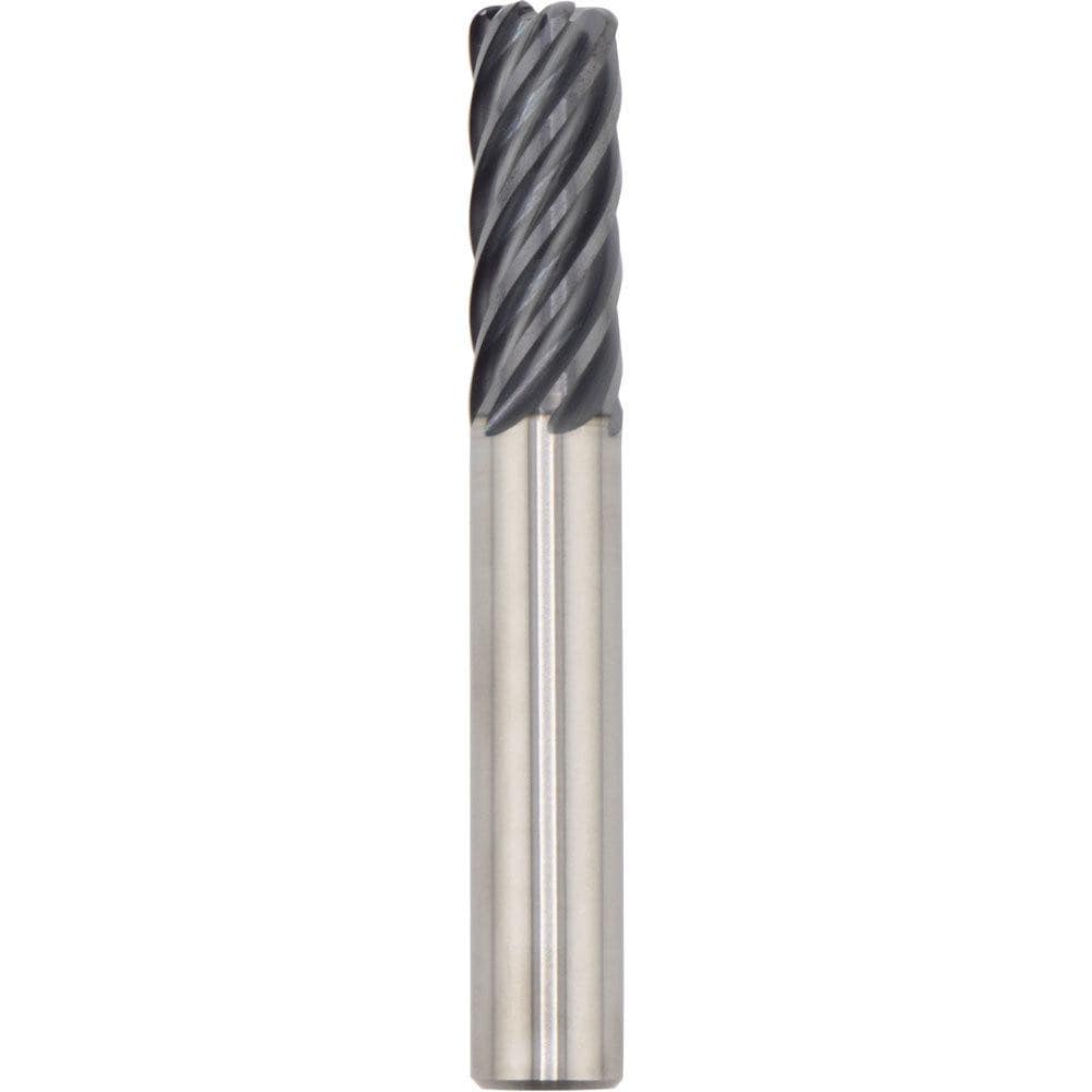 Corner Radius End Mill: 5/8" Dia, 1-9/16" LOC, 0.0300" Radius, 7 Flute, Solid Carbide