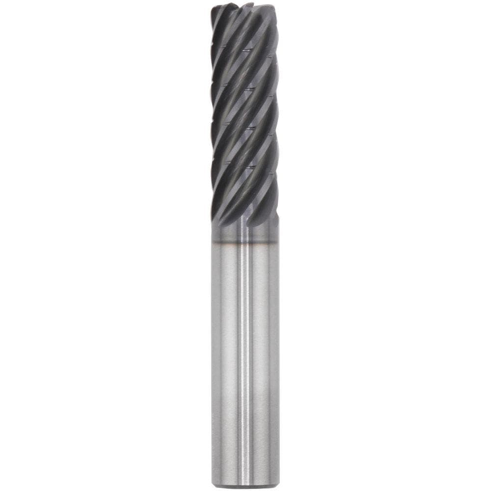 Corner Radius End Mill: 1/2" Dia, 1-1/2" LOC, 0.0300" Radius, 7 Flute, Solid Carbide