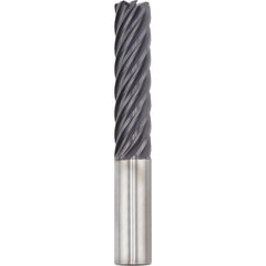 Corner Radius End Mill: 3/4" Dia, 3" LOC, 0.1200" Radius, 7 Flute, Solid Carbide