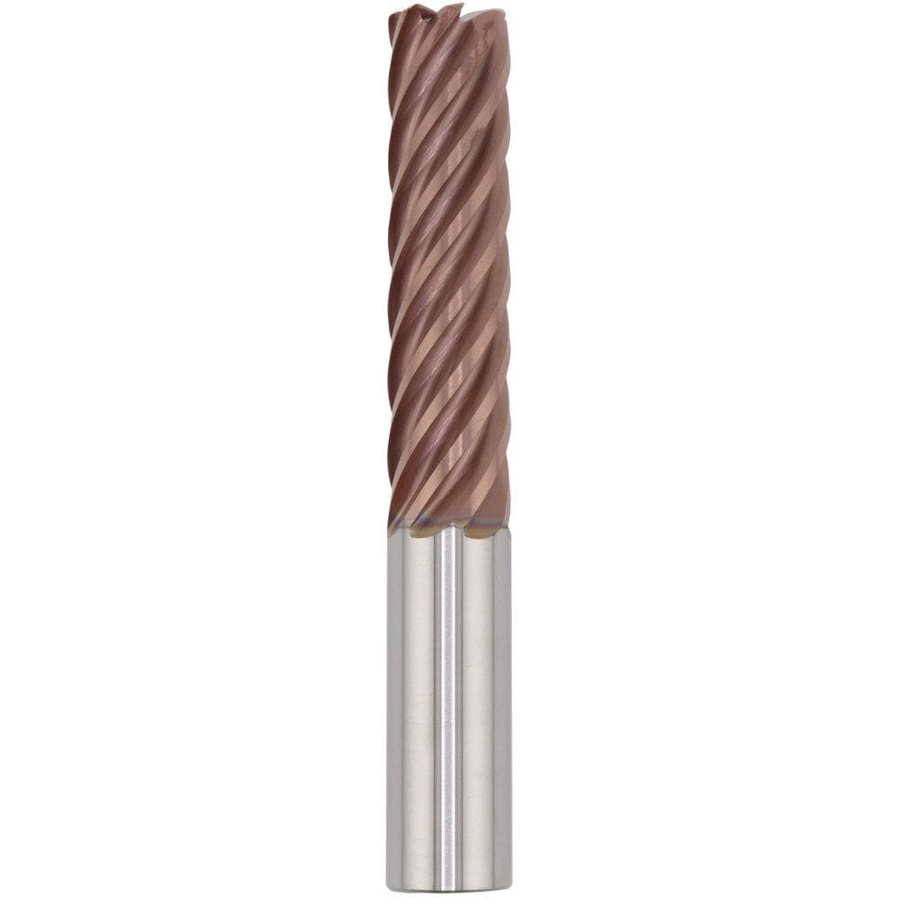 Corner Radius End Mill: 25.00 mm Dia, 75.00 mm LOC, 3.00 mm Radius, 7 Flute, Solid Carbide