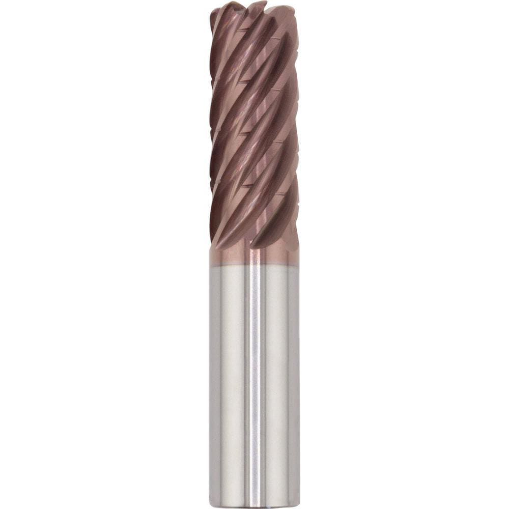 Corner Radius End Mill: 20.00 mm Dia, 80.00 mm LOC, 3.00 mm Radius, 7 Flute, Solid Carbide