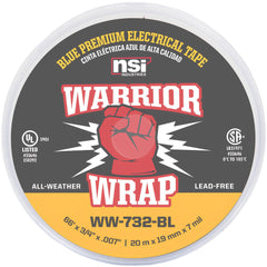 Electrical Tape; Tape Material: Vinyl; Width (Inch): 3/4; Thickness (mil): 7.0000; Color: Blue; Series: Professional +; Series Part Number: WW-732-BL; Adhesive Material: PVC