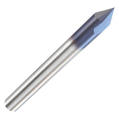 Chamfer Mill: 3/8" Dia, 3/8" Shank Dia, 25 deg, 2 Flute, Solid Carbide, Single End