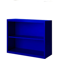 Bookcases; Overall Height: 30; Overall Width: 36; Overall Depth: 18; Material: Steel; Color: Signal Blue; Shelf Weight Capacity: 160