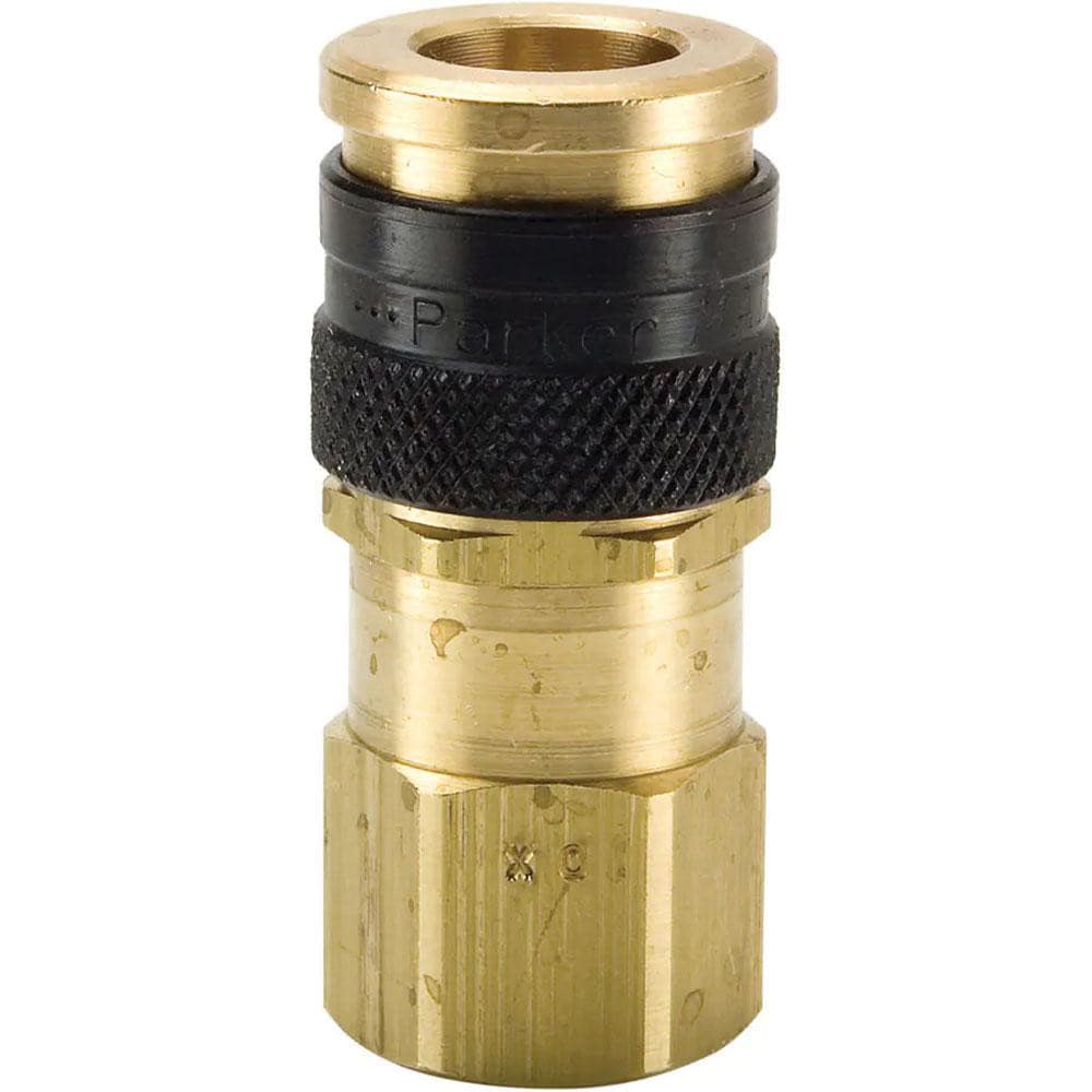 Pneumatic Hose Coupling: 1/4-18" Thread, 1/4" Body Dia, Industrial Interchange