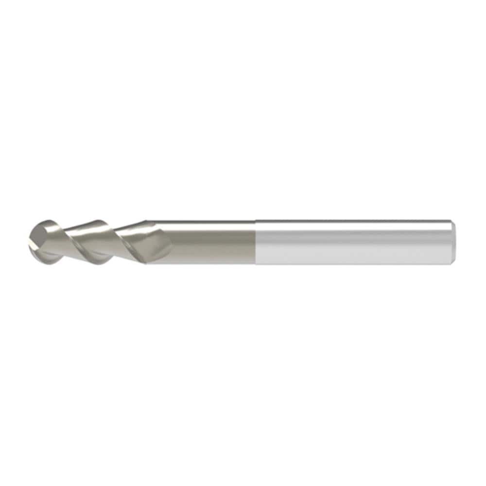 Ball End Mill: 5.00 mm Dia, 5.50 mm LOC, 2 Flute, Solid Carbide