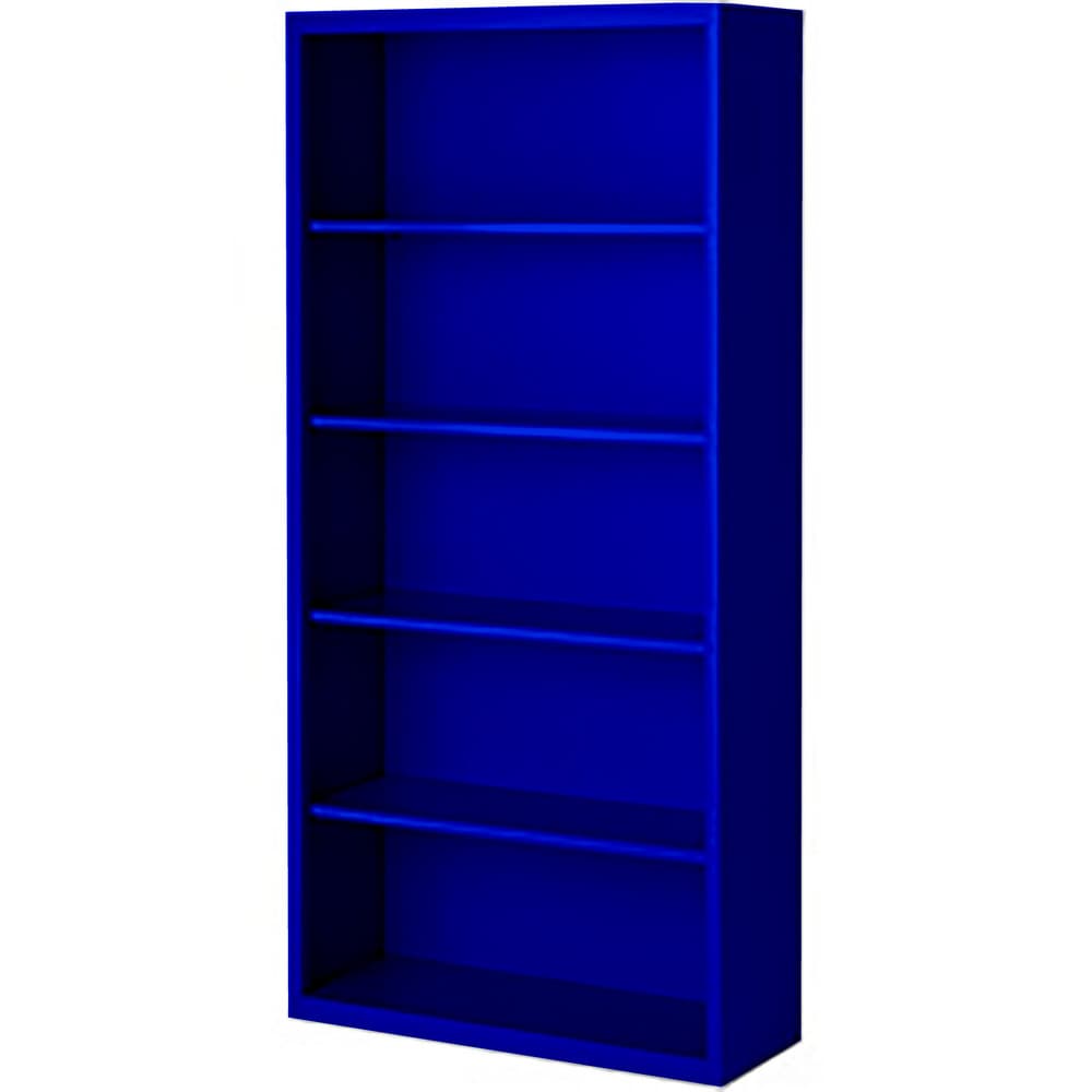 Bookcases; Overall Height: 72; Overall Width: 36; Overall Depth: 13; Material: Steel; Color: Signal Blue; Shelf Weight Capacity: 160