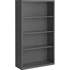 Bookcases; Overall Height: 52; Overall Width: 36; Overall Depth: 13; Material: Steel; Color: Dove Gray; Shelf Weight Capacity: 160