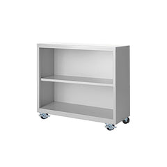 Bookcases; Overall Height: 33; Overall Width: 36; Overall Depth: 13; Material: Steel; Color: White; Shelf Weight Capacity: 160