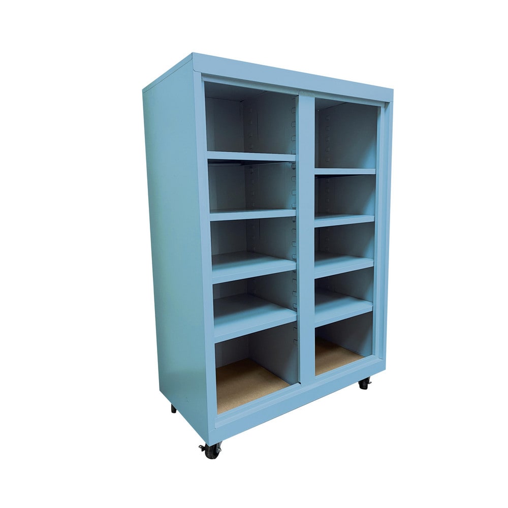 Closed Shelving Free Standing Unit: 8 Shelves, 80 lb Shelf Capacity