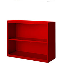 Bookcases; Overall Height: 30; Overall Width: 36; Overall Depth: 13; Material: Steel; Color: Signal Red; Shelf Weight Capacity: 160