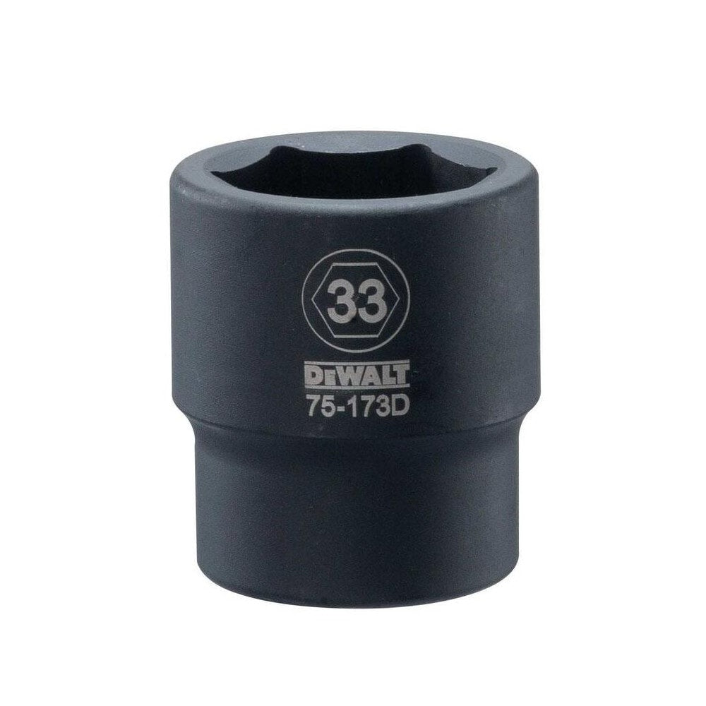 Impact Socket: 3/4" Drive, 33 mm Socket, Hex Drive