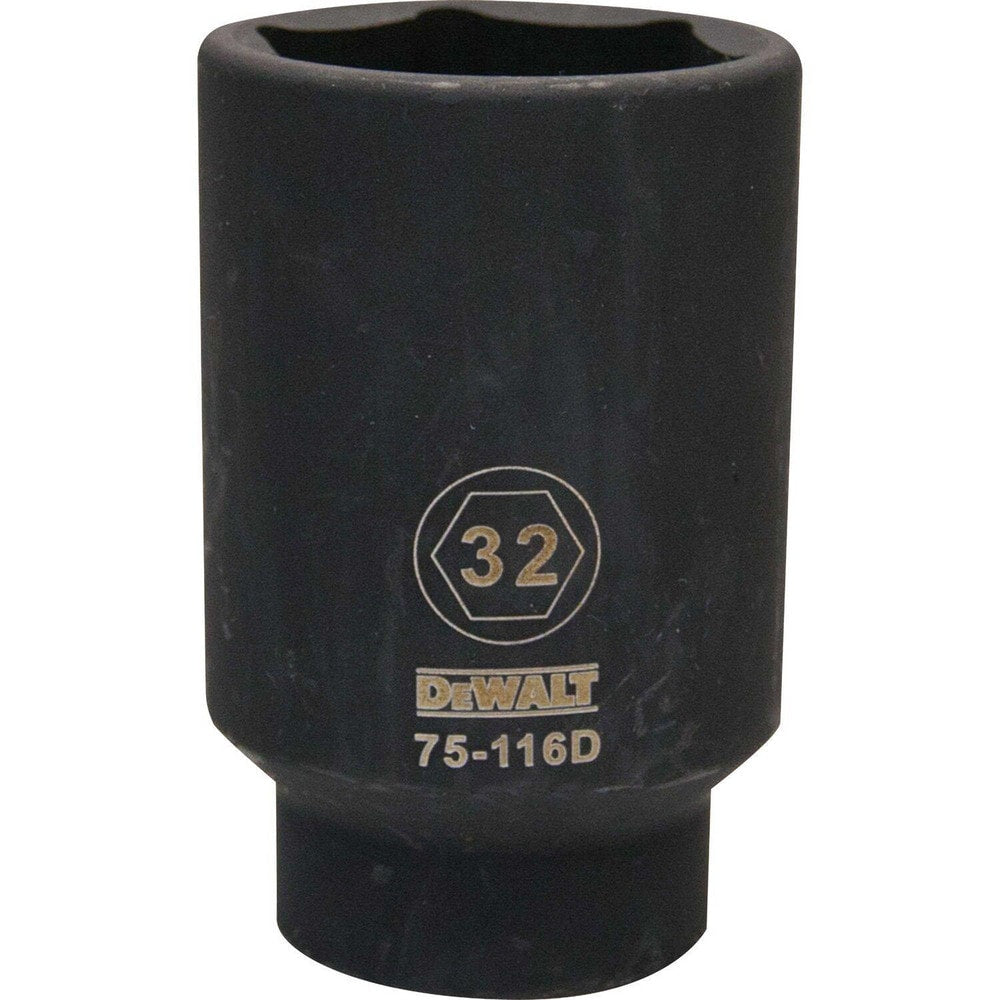 Impact Socket: 1/2" Drive, 32 mm Socket, Hex Drive