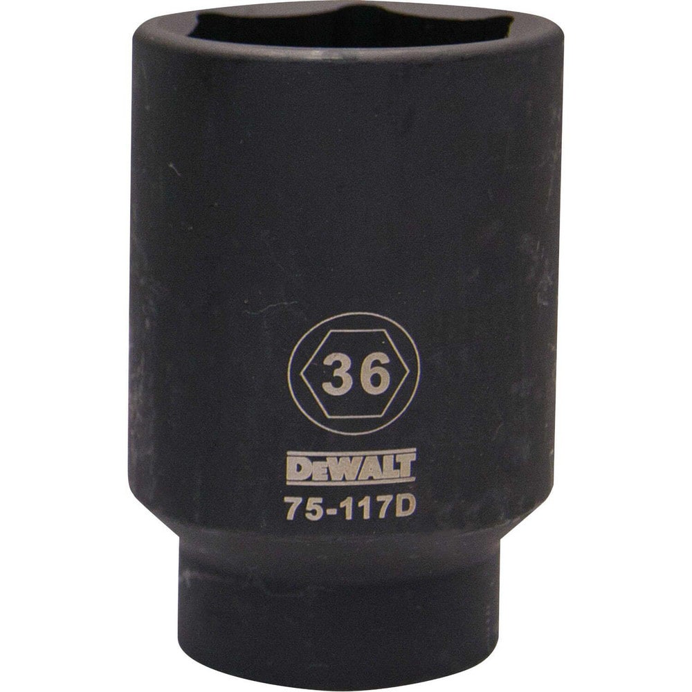 Impact Socket: 1/2" Drive, 36 mm Socket, Hex Drive