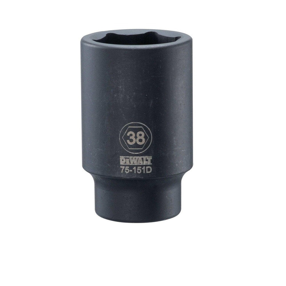 Impact Socket: 3/4" Drive, 38 mm Socket, Hex Drive