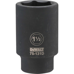 Impact Socket: 3/4" Drive, 1-1/2" Socket, Hex Drive