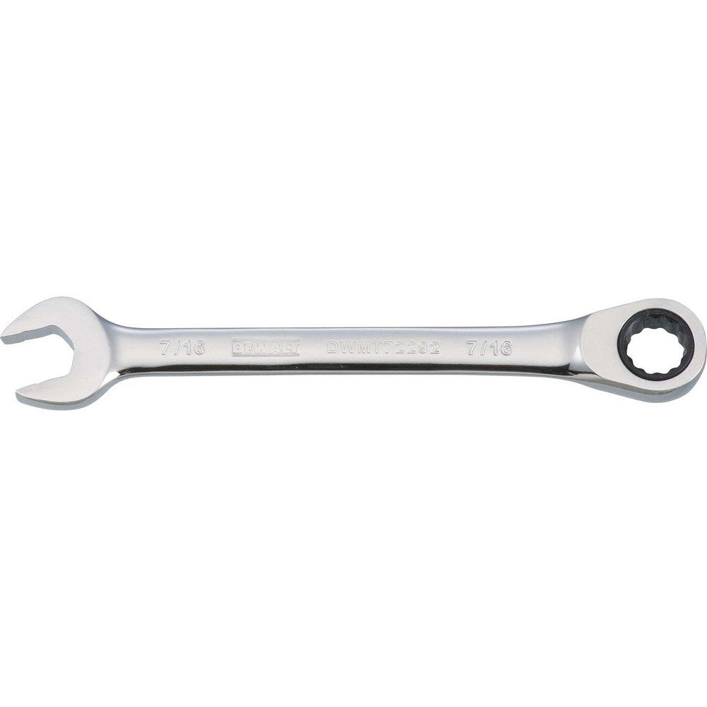 Combination Wrench: 7/16" Head Size, 15 deg Offset