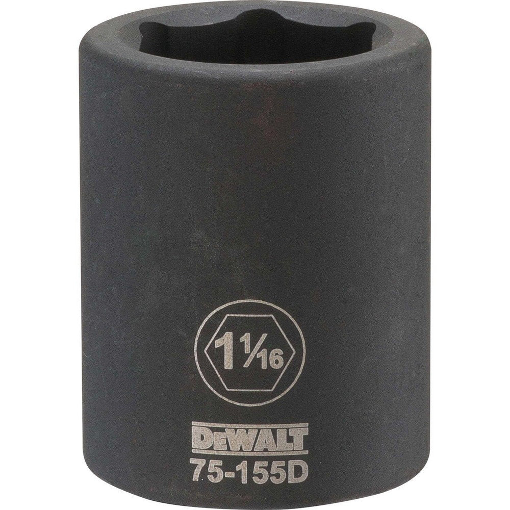 Impact Socket: 3/4" Drive, 1-1/16" Socket, Hex Drive