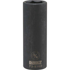 Impact Socket: 1/2" Drive, 3/4" Socket, Hex Drive