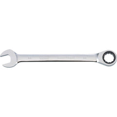 Combination Wrench: 22.00 mm Head Size, 15 deg Offset