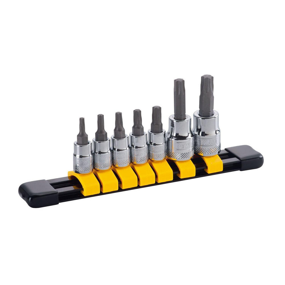 Hex & Torx Bit Socket Sets; Set Type: Torx Bit; Drive Size: 1/4, 3/8; Minimum Set Torx Size: T15