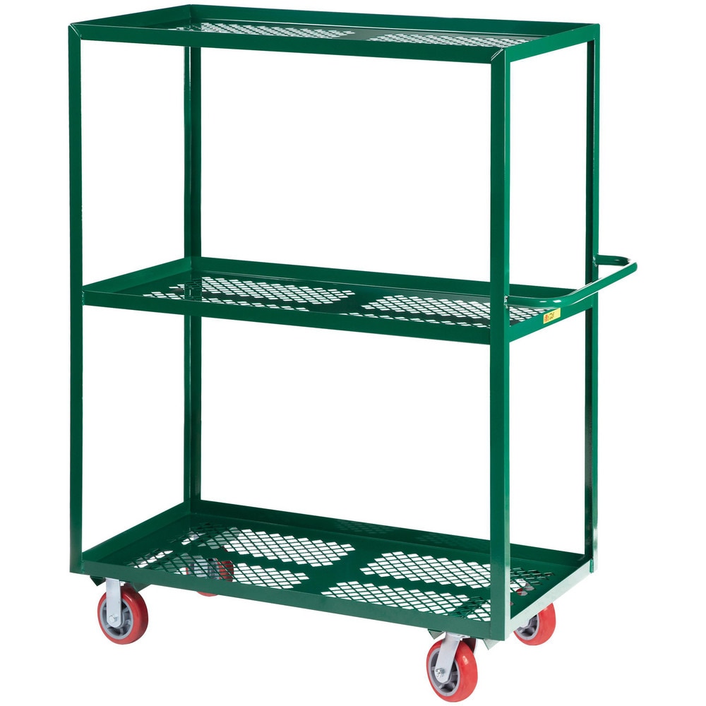 Nursery Utility Cart: 53-1/2" Long, 24" Wide, Steel, 2000 lb Capacity, Green