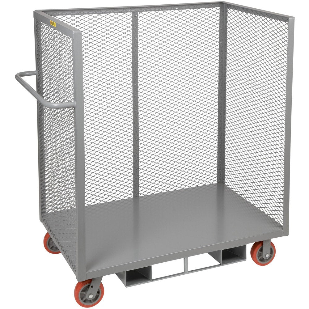 Forkliftable Order Picking Utility Cart: 53-1/2" Long, 24" Wide, Steel, 3600 lb Capacity, Gray