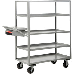 Order Picking Utility Cart: 64" Long, 30" Wide, Steel, 3600 lb Capacity, Gray