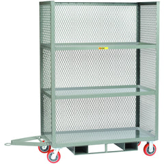 Forkliftable Towable Order Picking Utility Cart: 53-1/2" Long, 24" Wide, Steel, 2000 lb Capacity, Gray