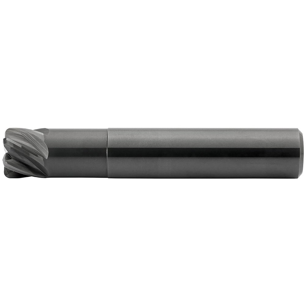 Corner Radius End Mill: 12 mm Dia, 9.00 mm LOC, 1.50 mm Radius, 6 Flute, Ceramic