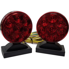 Towing Lights; Type: Towing Lights; Color: Red; Length (Inch): 5-43/64; Width (Inch): 4; Voltage: 12V; Material: Acrylic;Metal