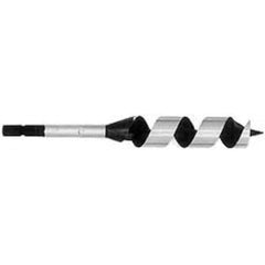 Auger & Utility Drill Bits; Auger Bit Size: 1 in; Shank Diameter: 0.2756; Shank Type: Hex; Tool Material: Carbon Steel; Coating: Bright/Uncoated; Twist Length: 4 in